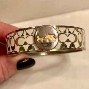 Coach Signature Hinged Bangle Bracelet